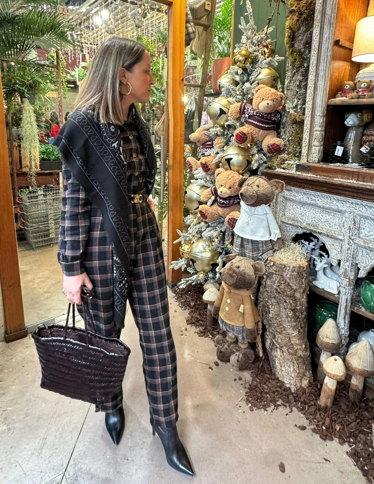 Plaid jumpsuit