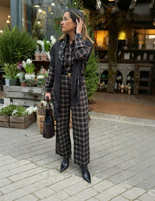 Plaid jumpsuit