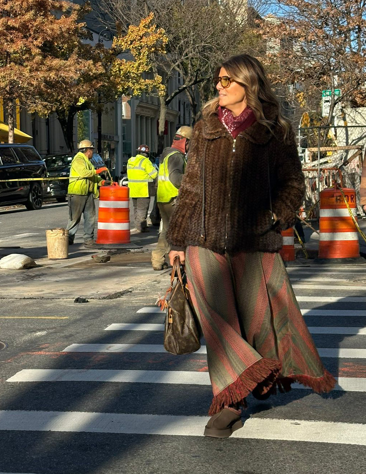 Midi skirt with fringes