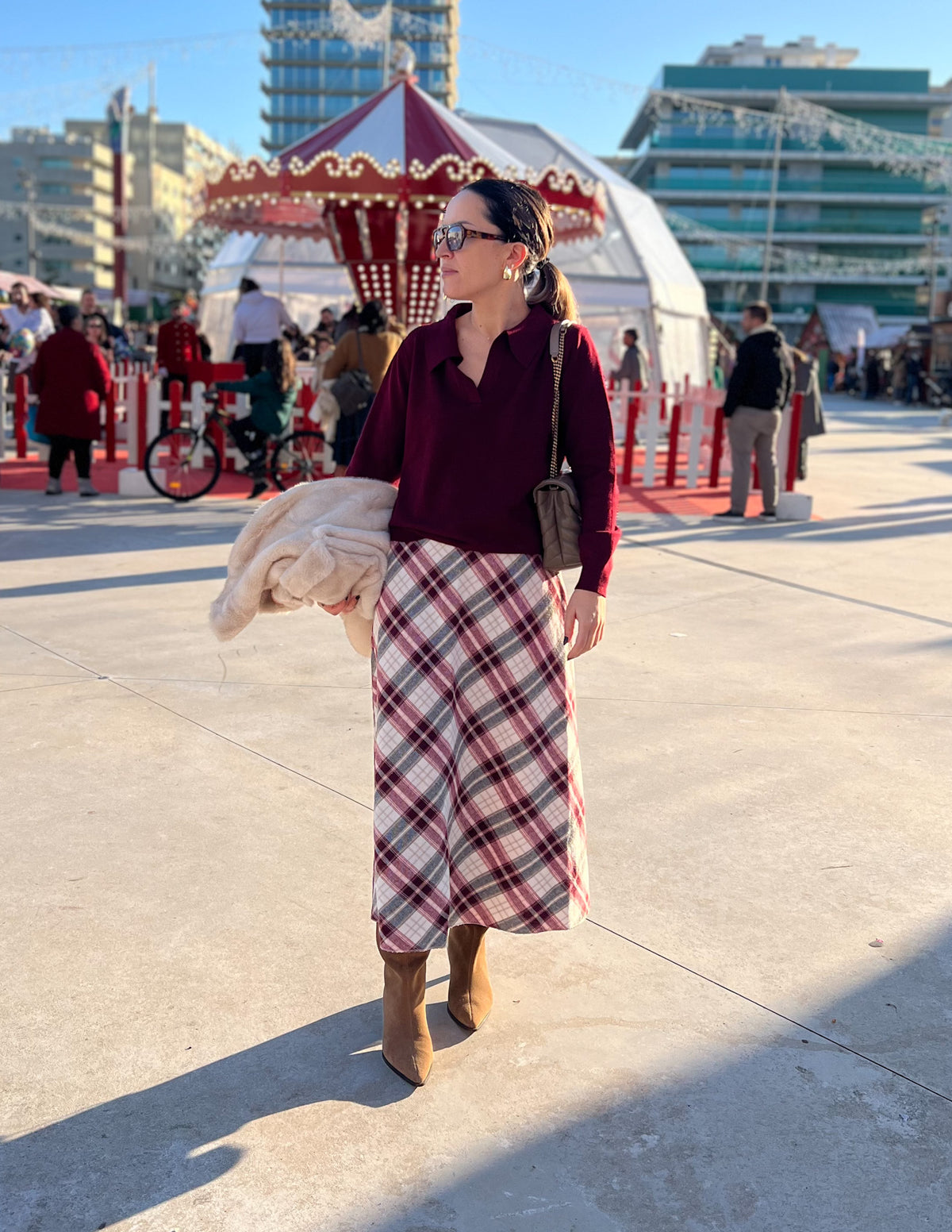 Tartan flannel skirt