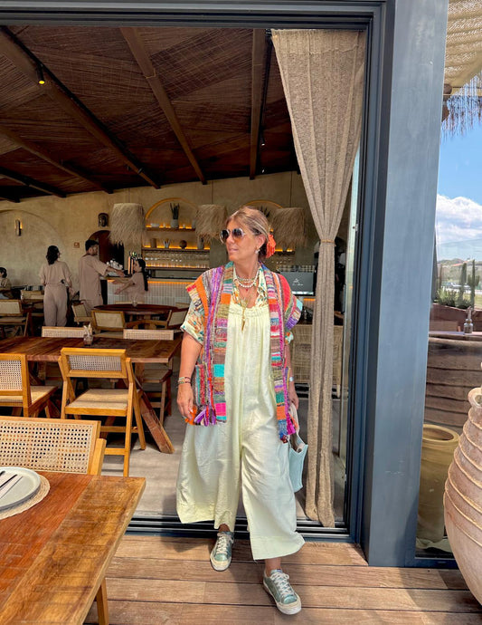 Yellow butter overalls