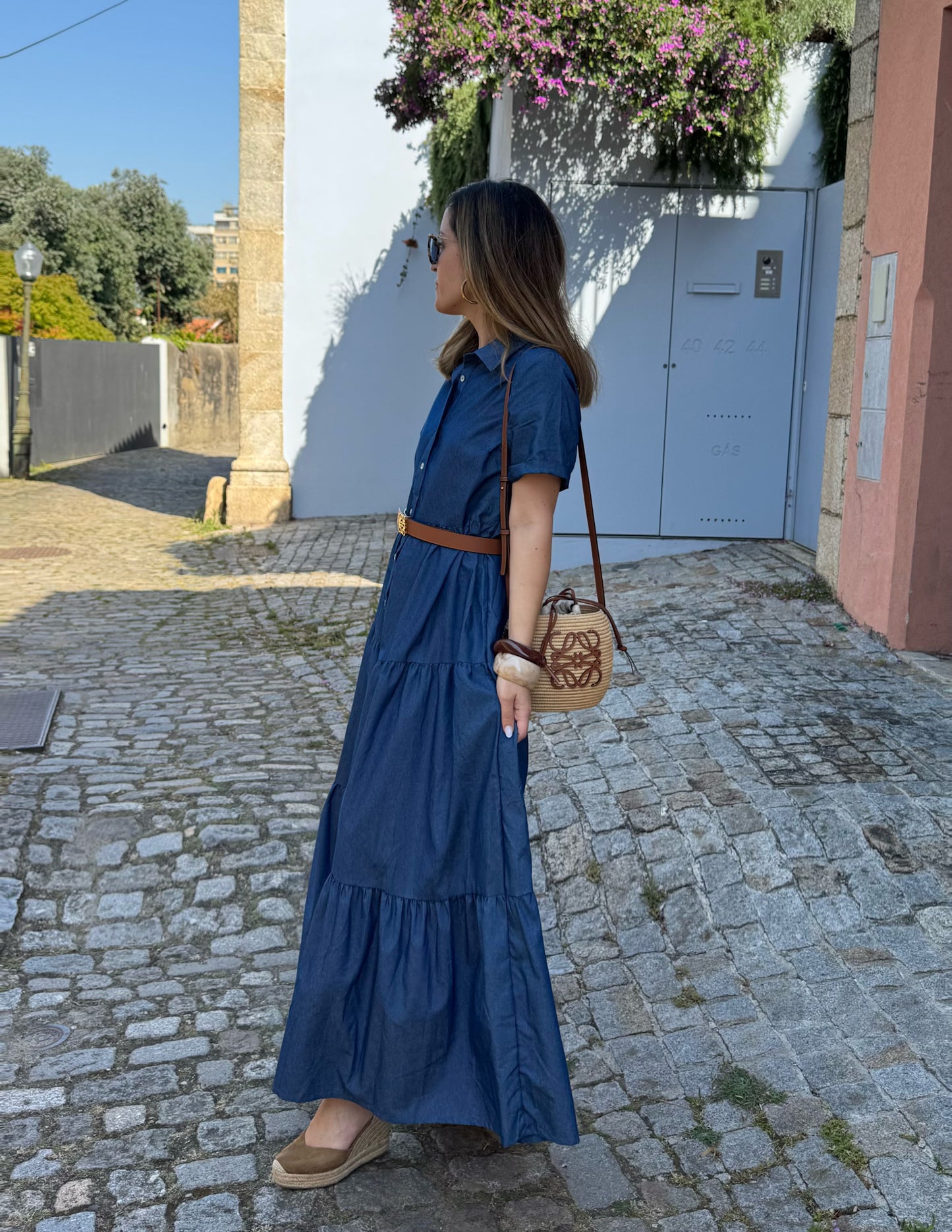 Vestido azul ganga