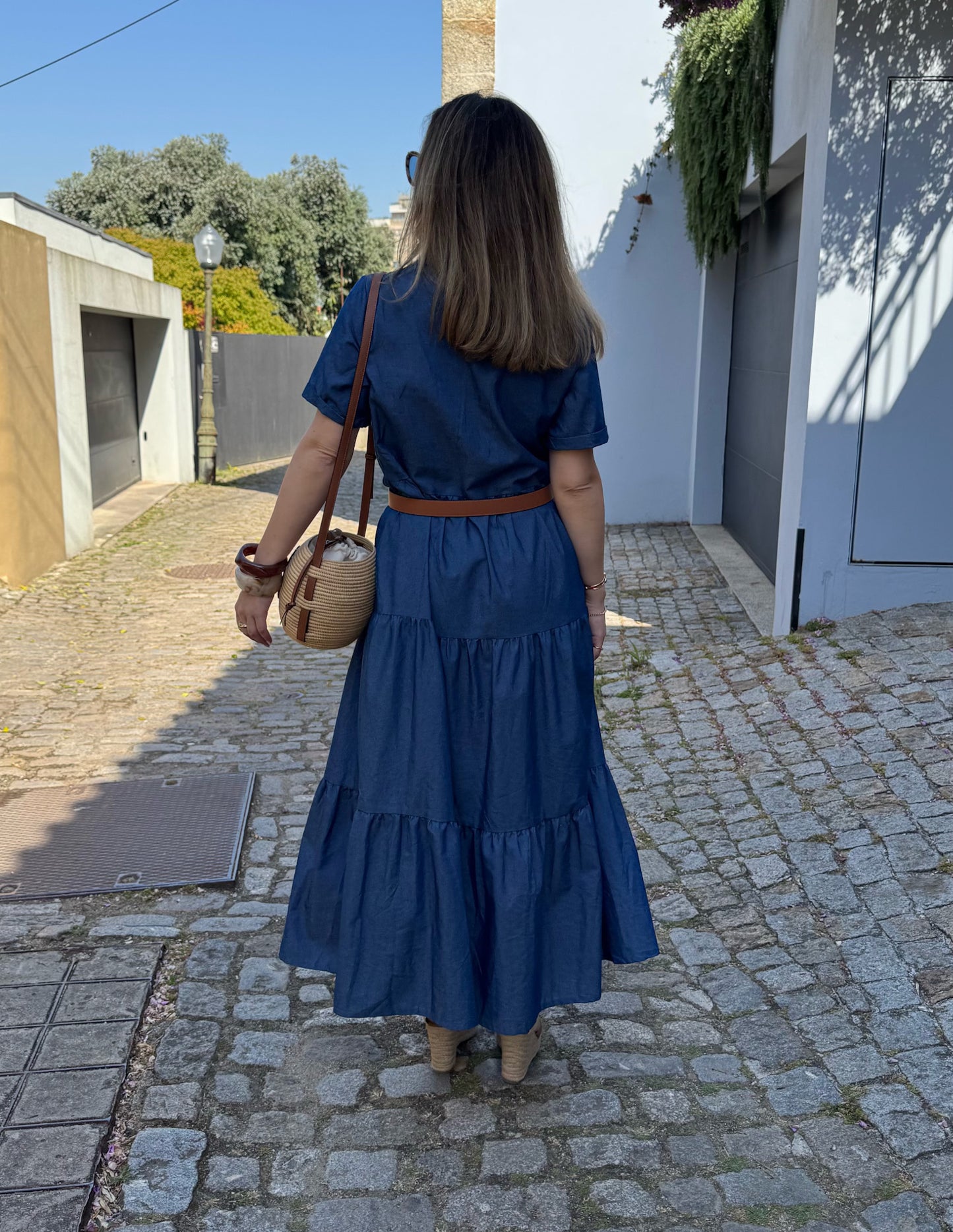 Vestido azul ganga
