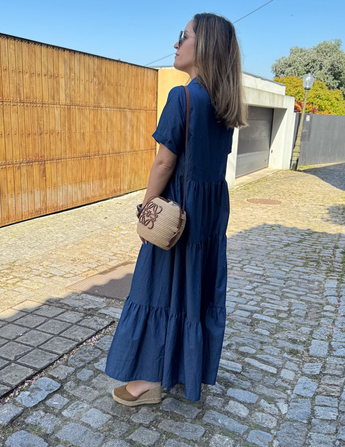 Vestido azul ganga