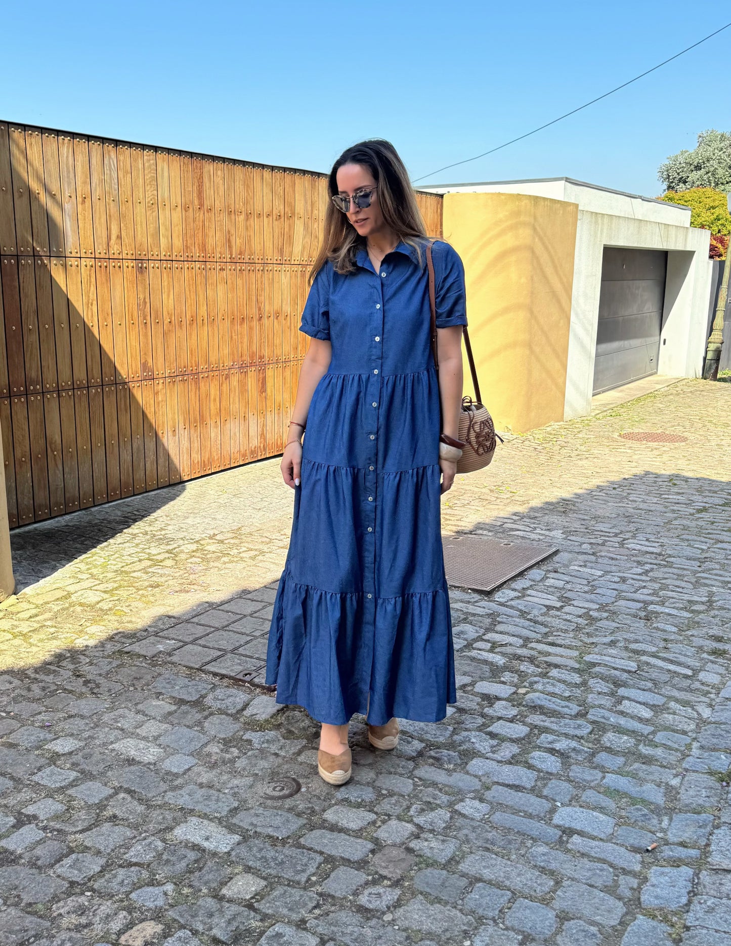 Vestido azul ganga