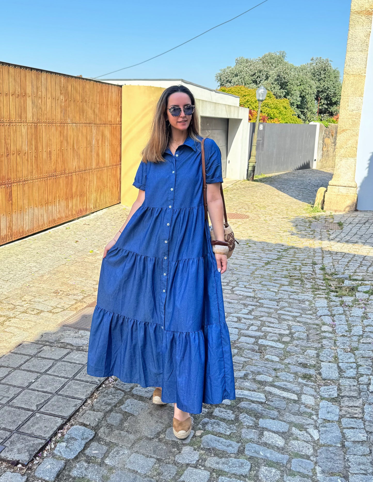 Vestido azul ganga