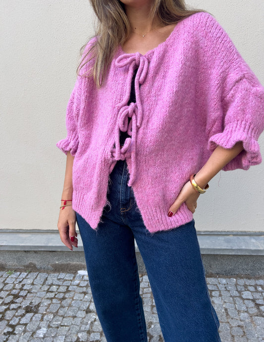 Casaco de malha com atilhos JOY