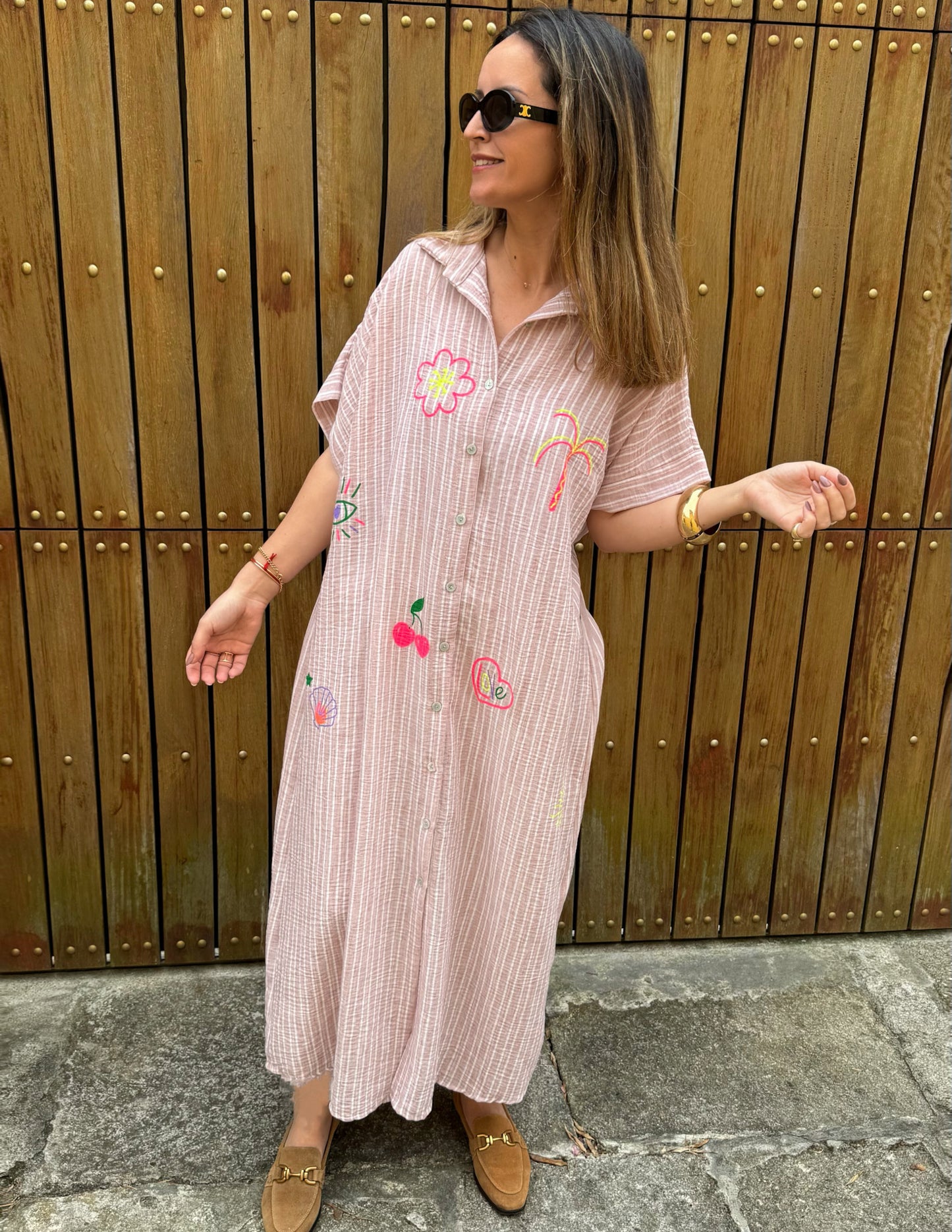 Vestido camiseiro estampado V2