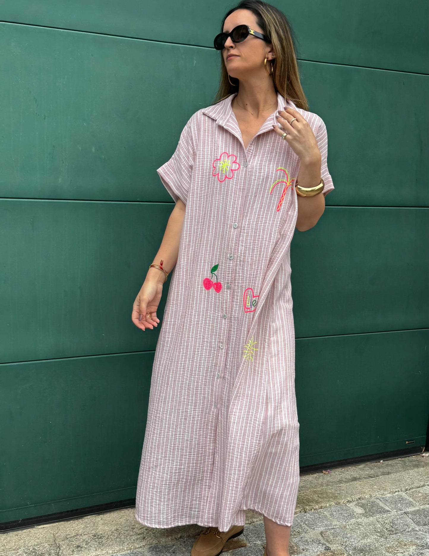 Vestido camiseiro estampado V2