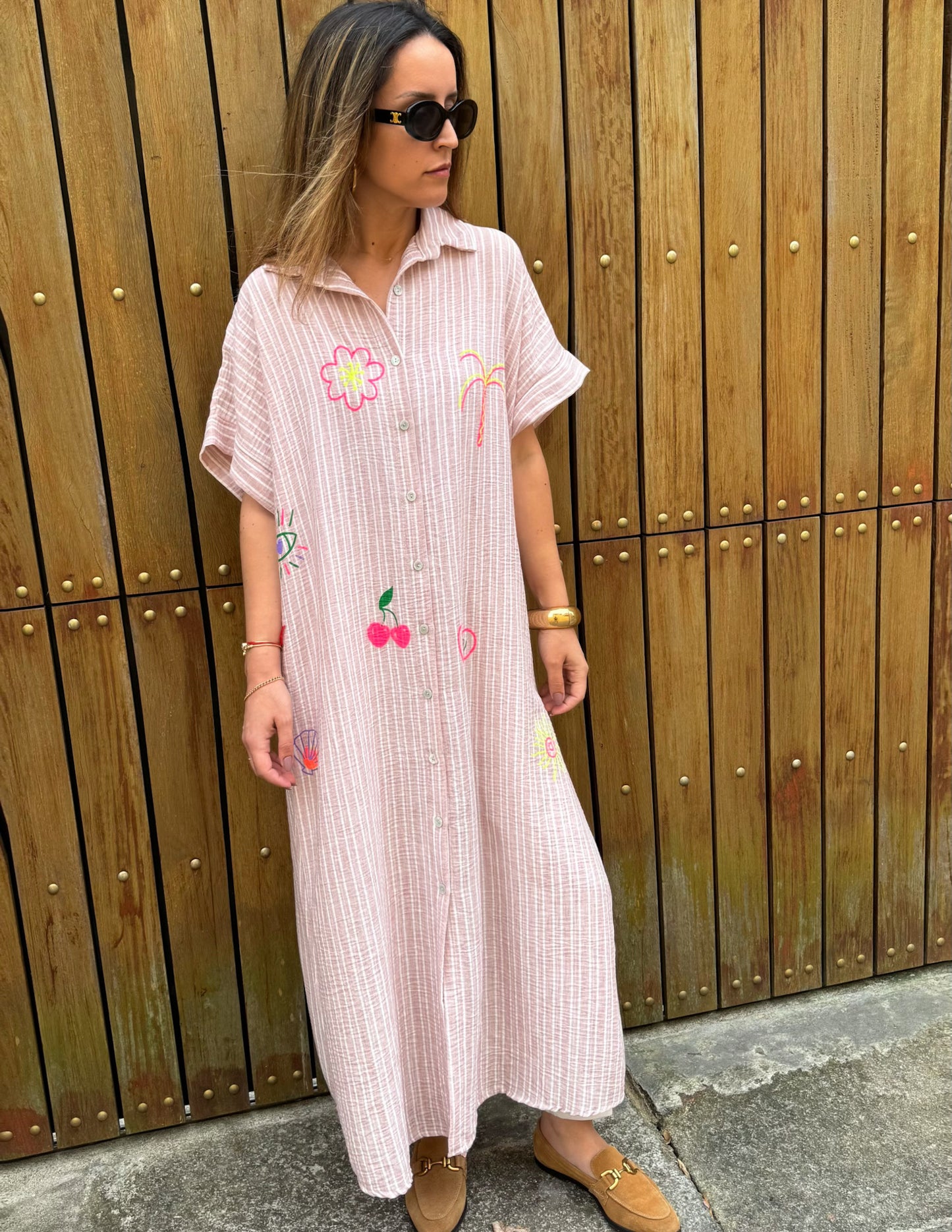 Vestido camiseiro estampado V2