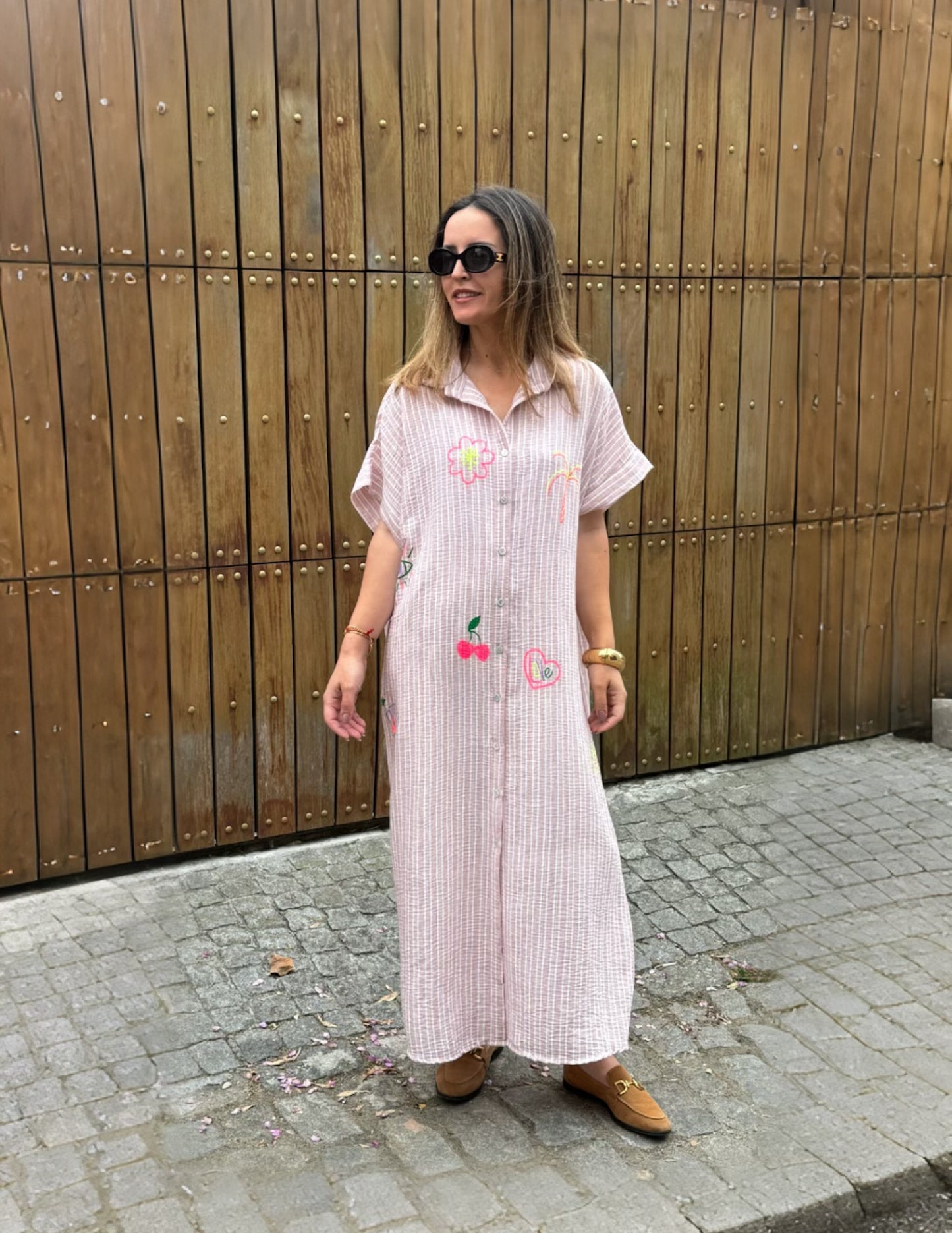 Vestido camiseiro estampado V2