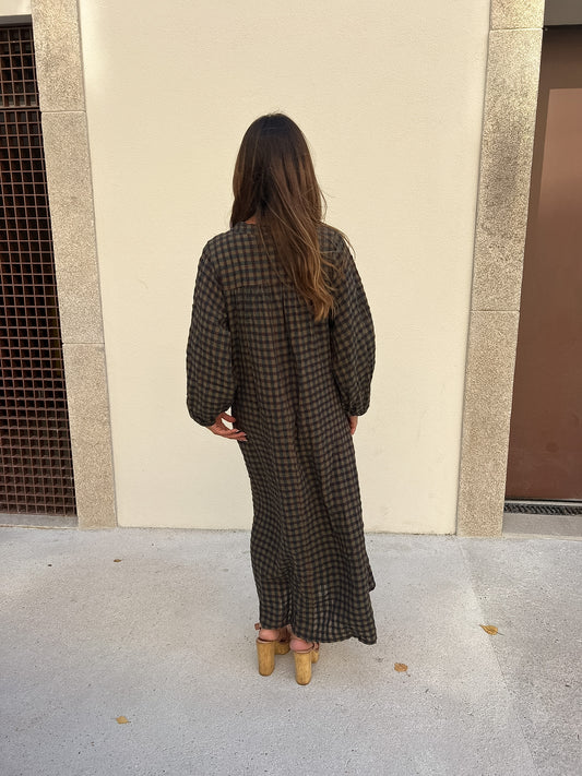 Vestido vichy com bolsos