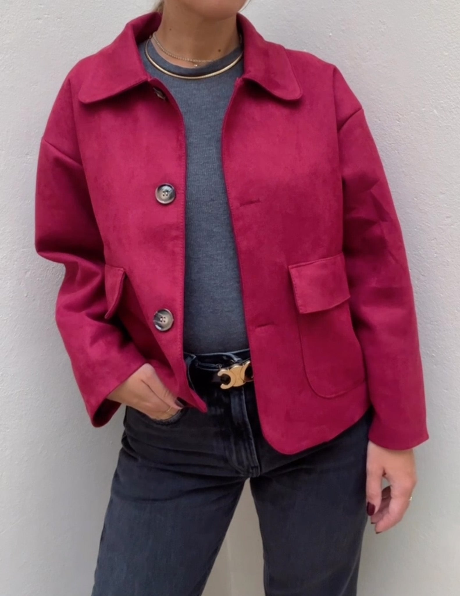 Helena suede effect jacket JOY
