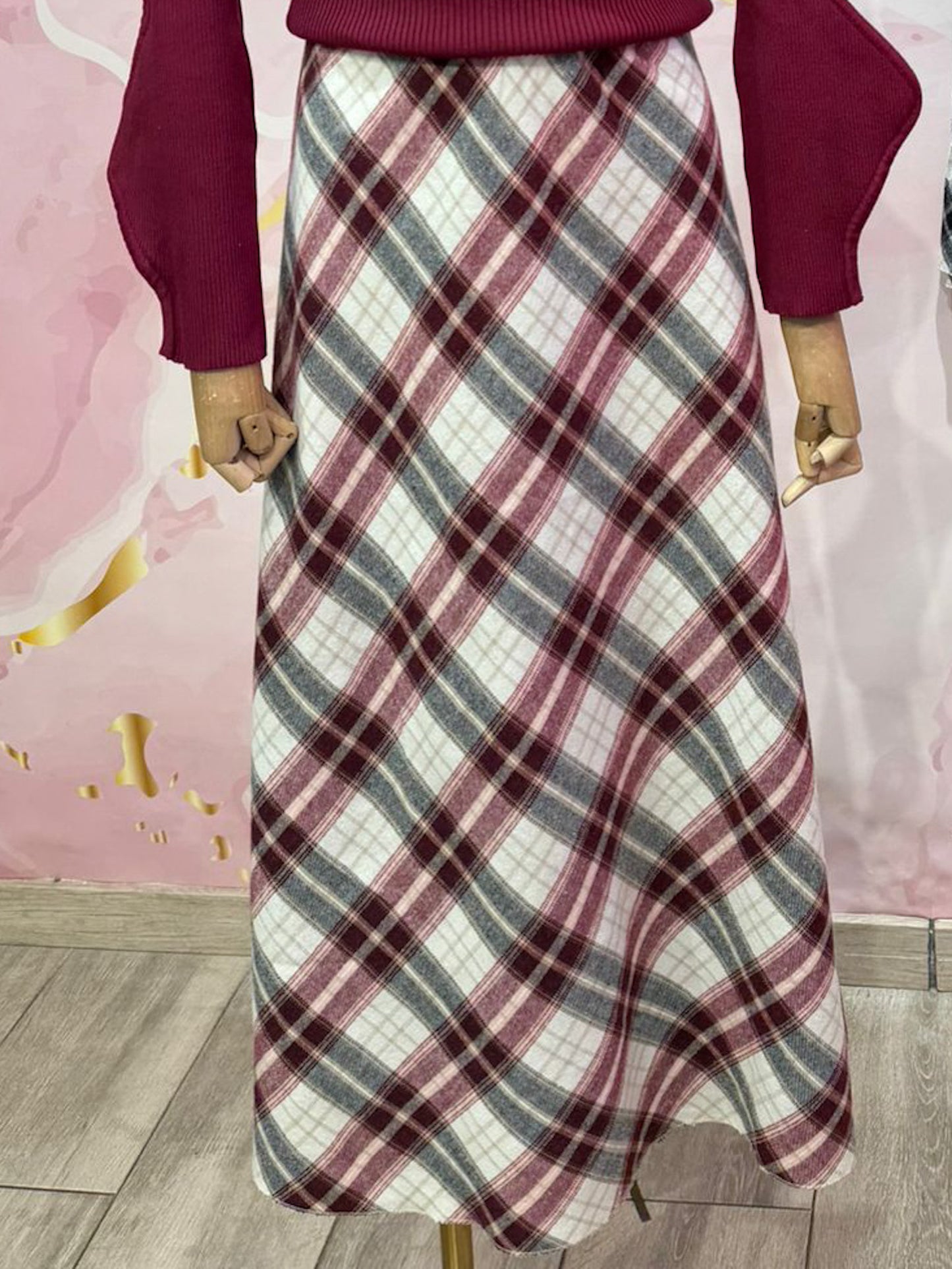 Tartan flannel skirt