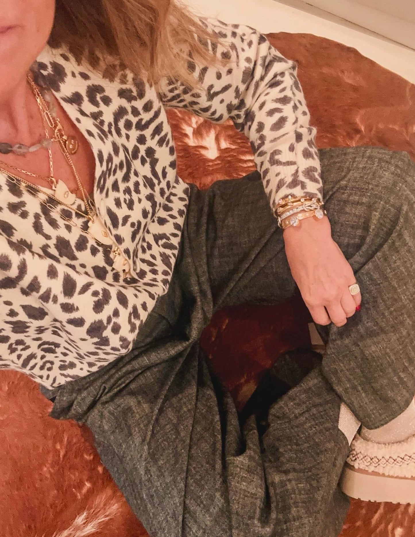 Casaco de malha em leopard print JOY