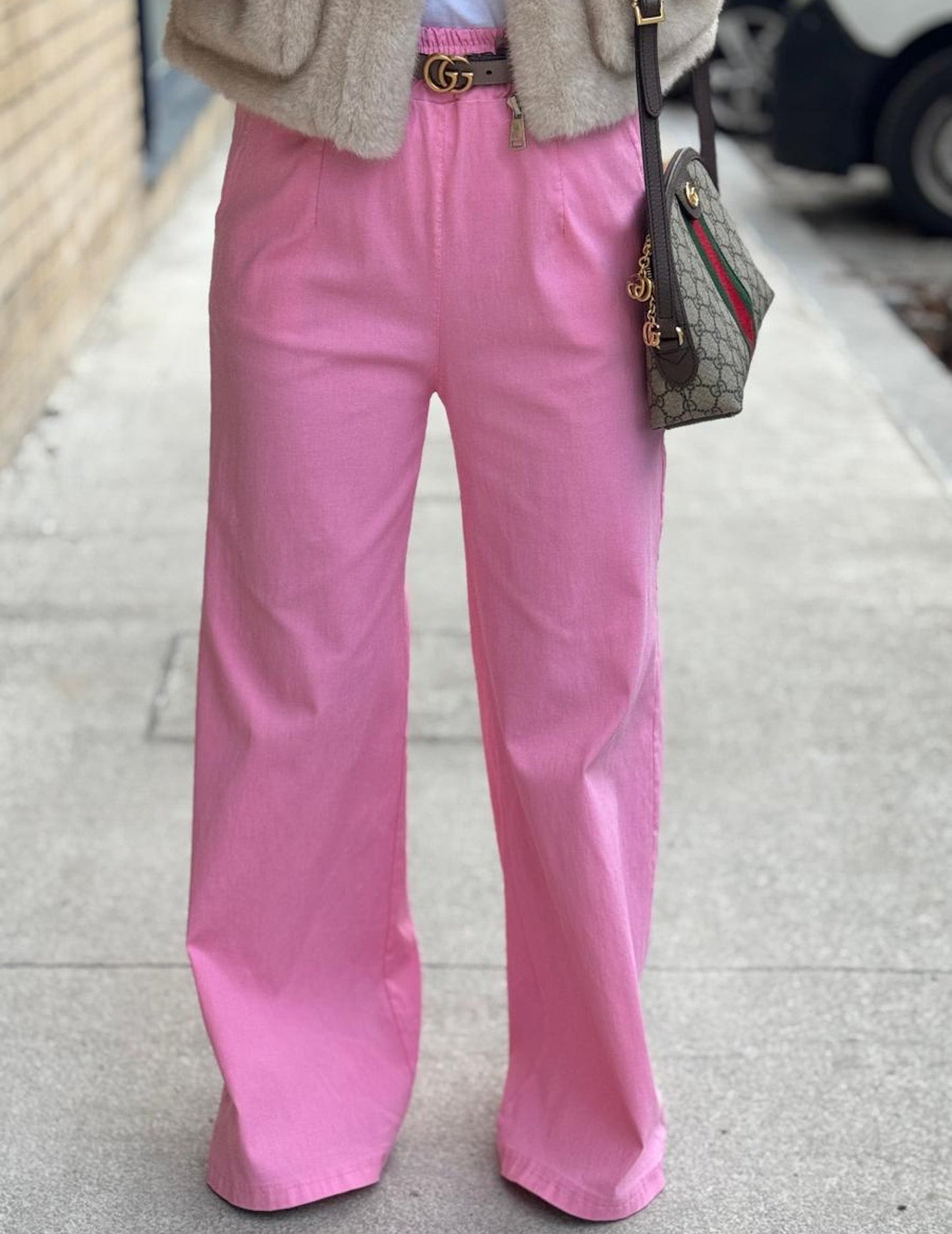 Pink wide leg trousers JOY