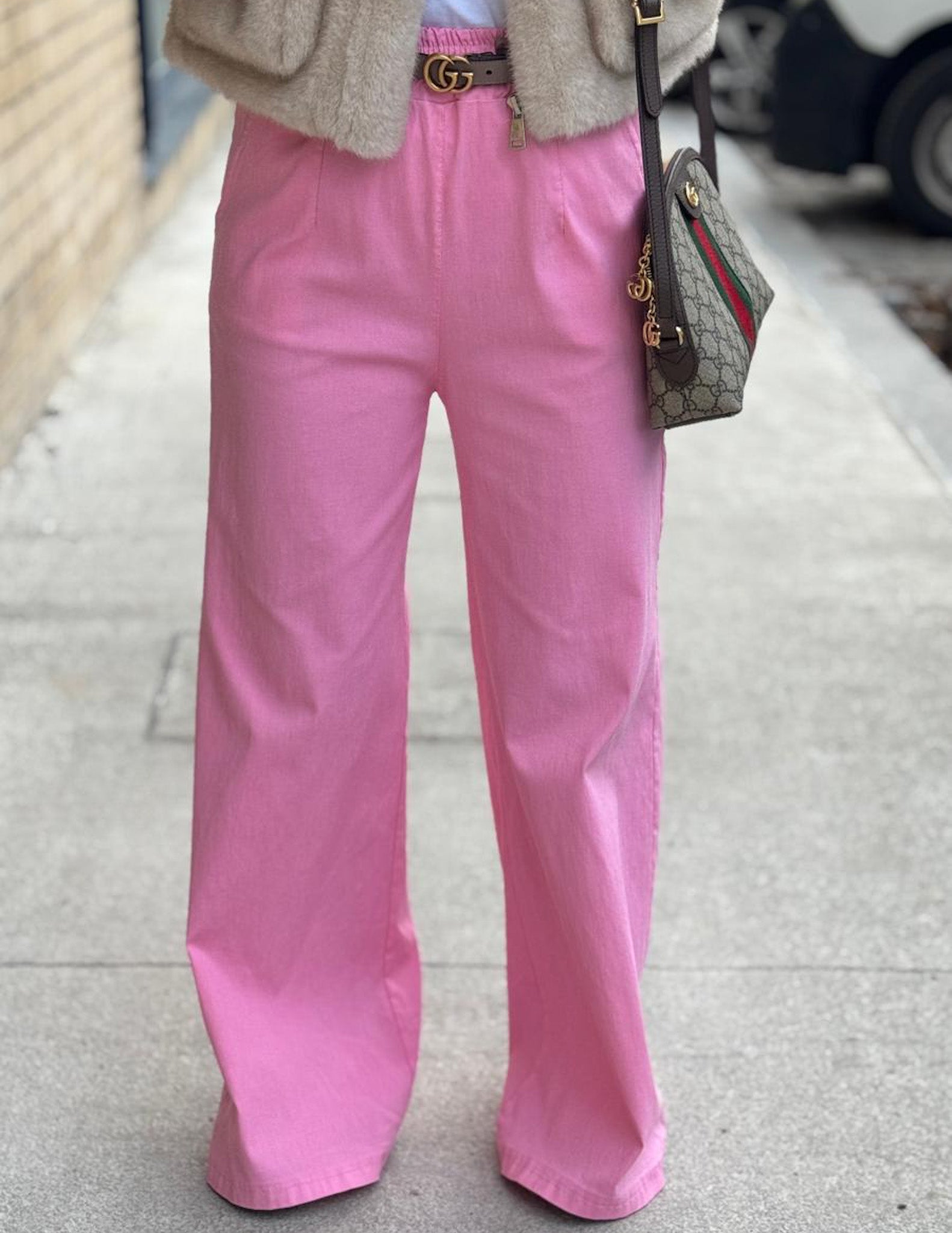 Pink wide leg trousers JOY