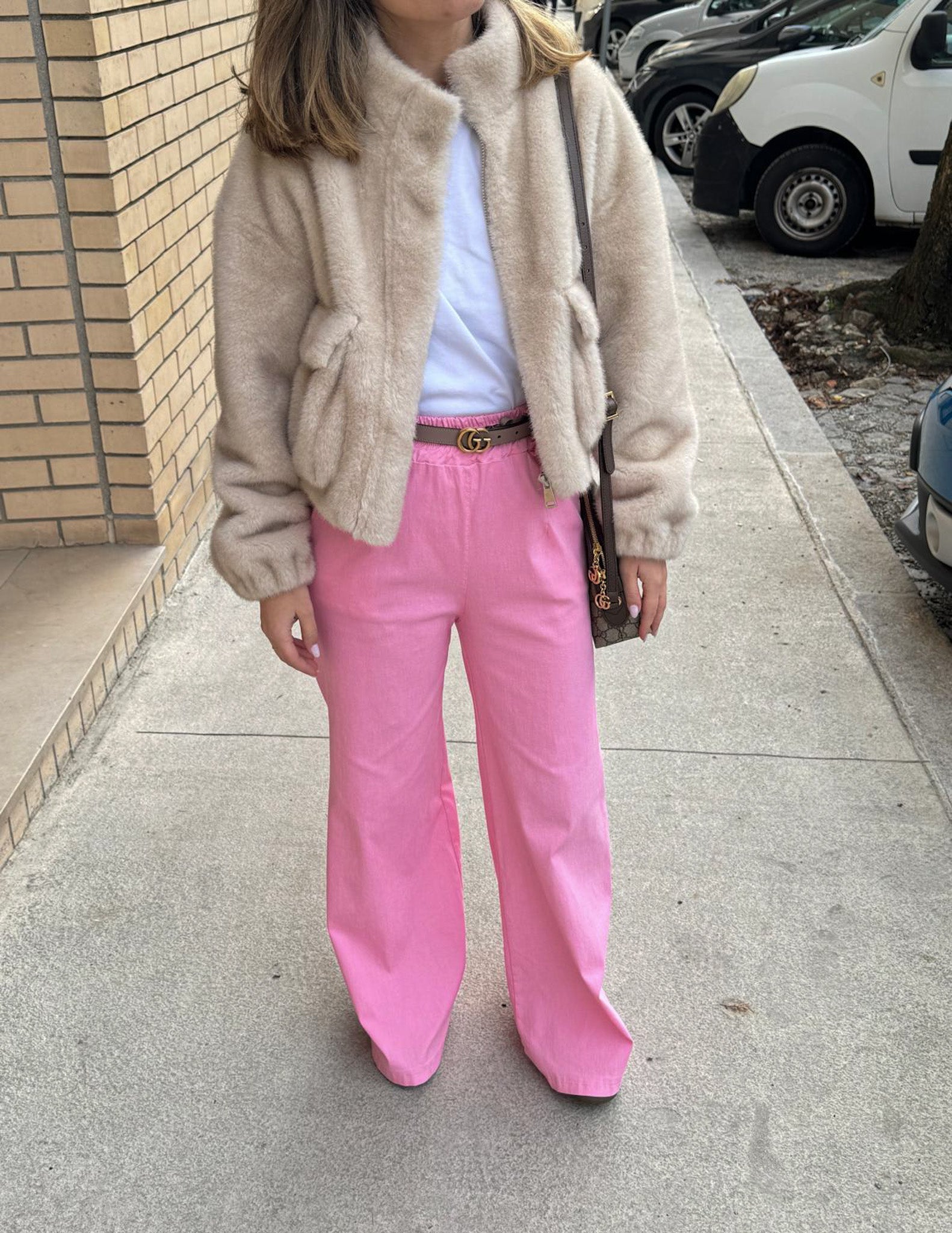 Pink wide leg trousers JOY