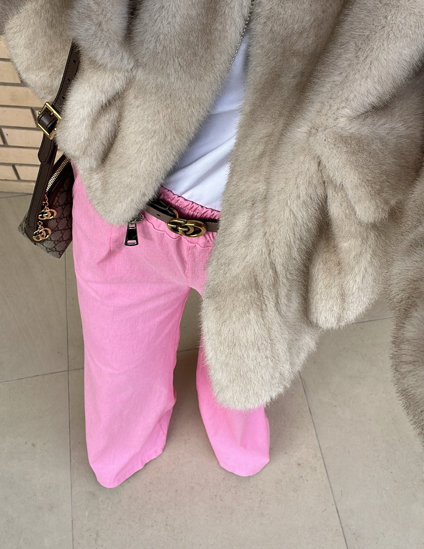 Pink wide leg trousers JOY