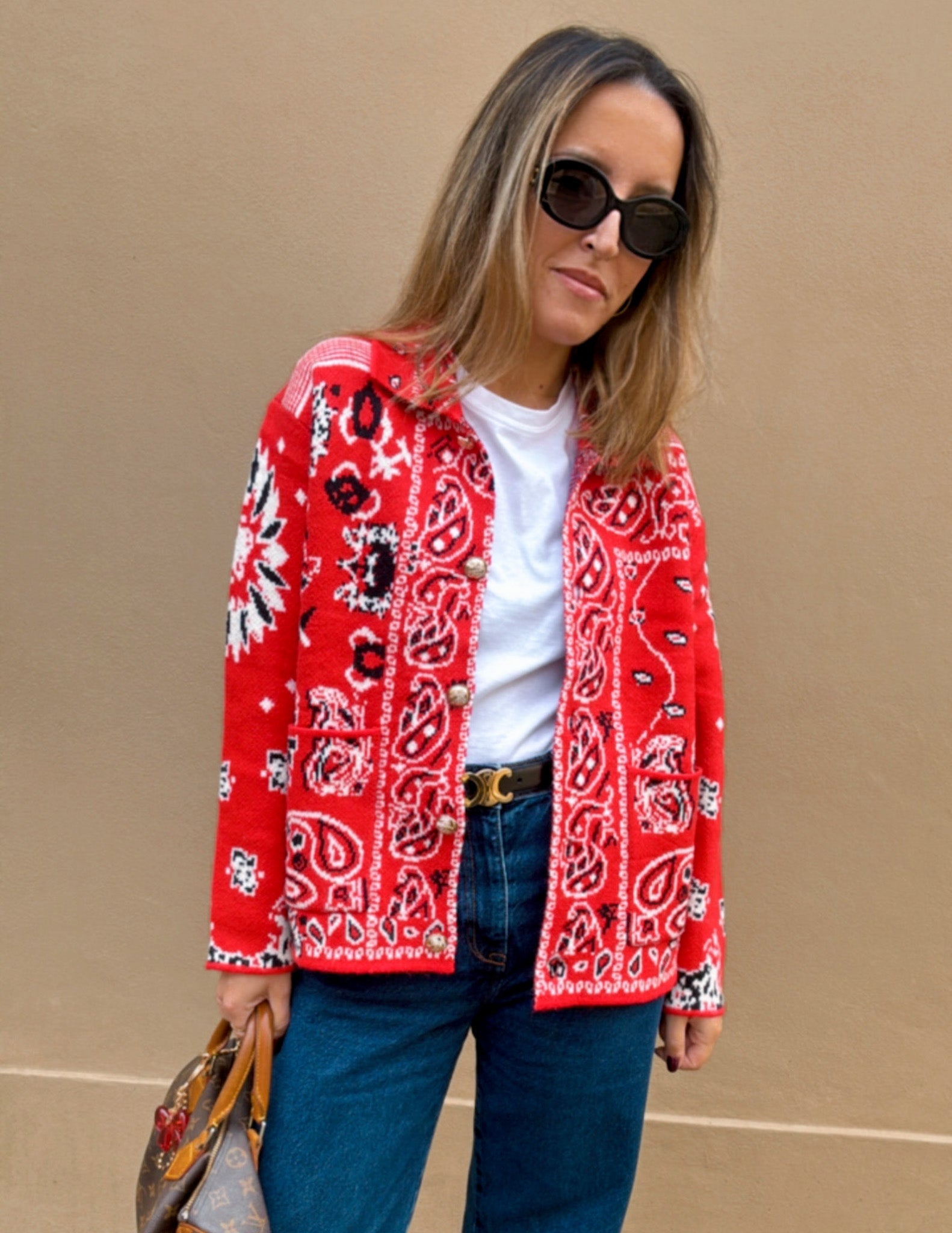 Cashmere jacket with bandana pattern - LAST UNITS JOY