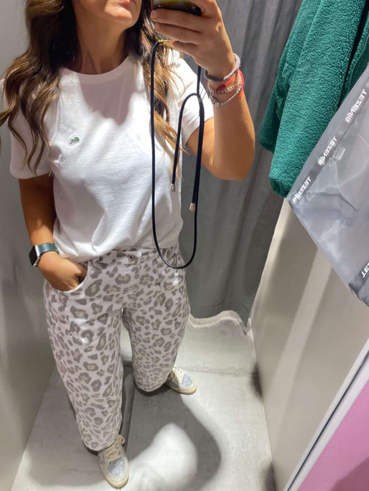 Animal print trousers