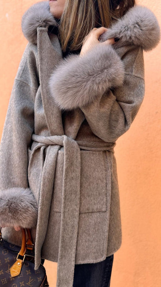 Fur and wool jacket - por encomenda (envios 1 semana) JOY
