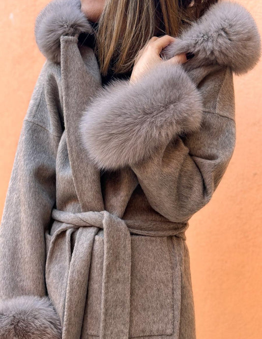 Fur and wool jacket - por encomenda (envios 1 semana) JOY