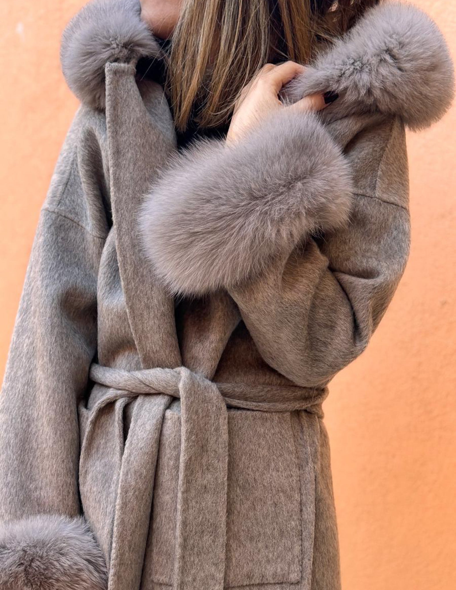 Fur and wool jacket - por encomenda (envios 1 semana) JOY