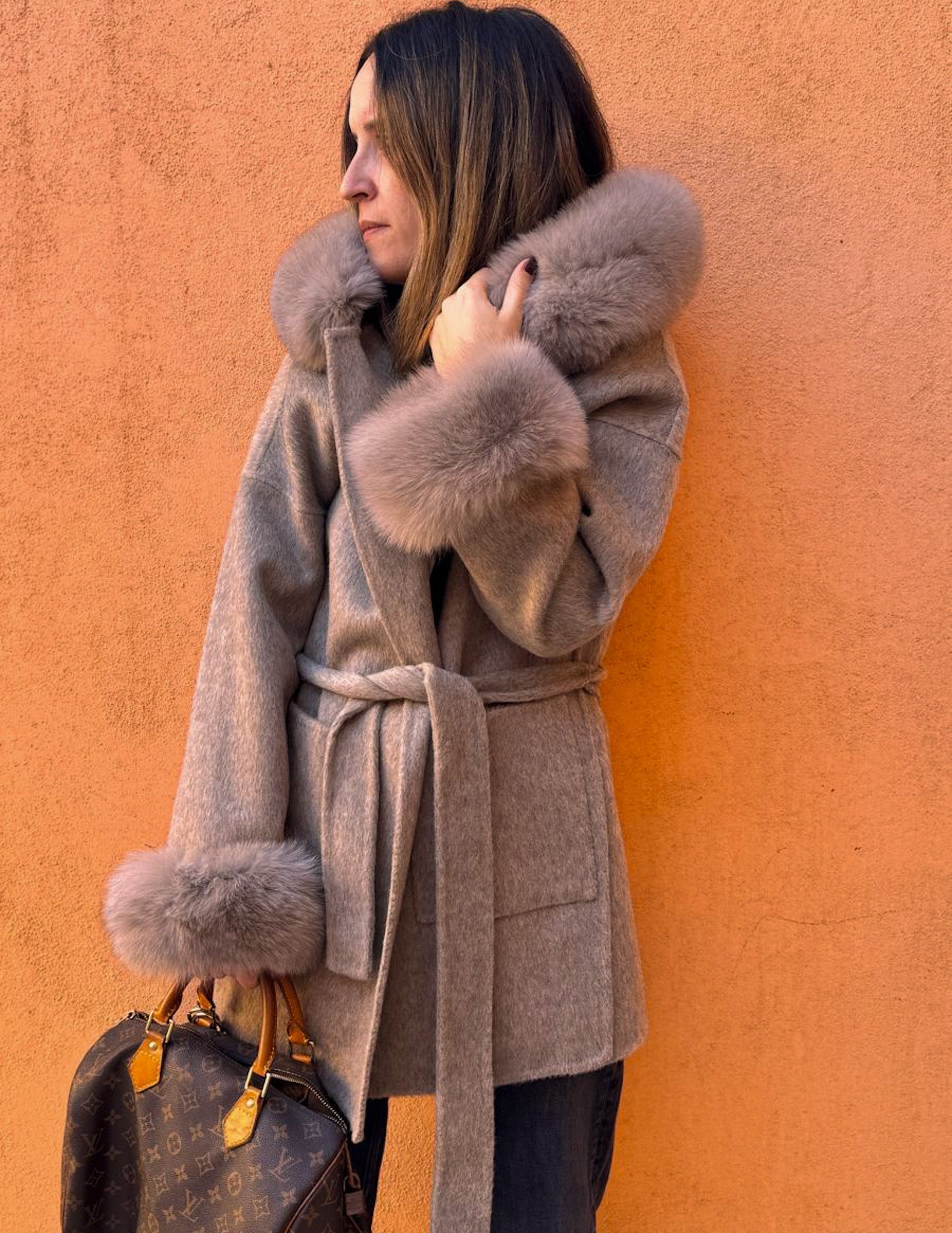 Fur and wool jacket - por encomenda (envios 1 semana) JOY
