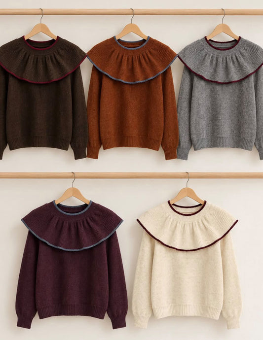 Camisola de malha com gola