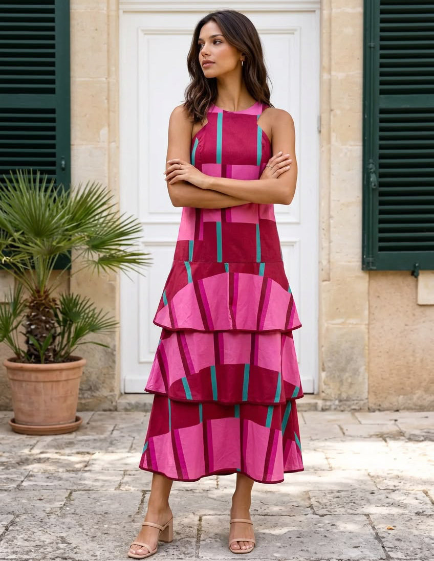 Vestido com folho