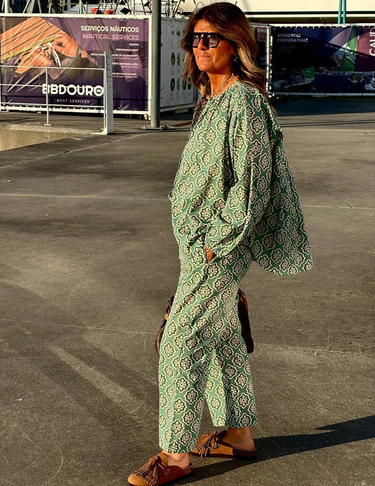Conjunto padrão verde