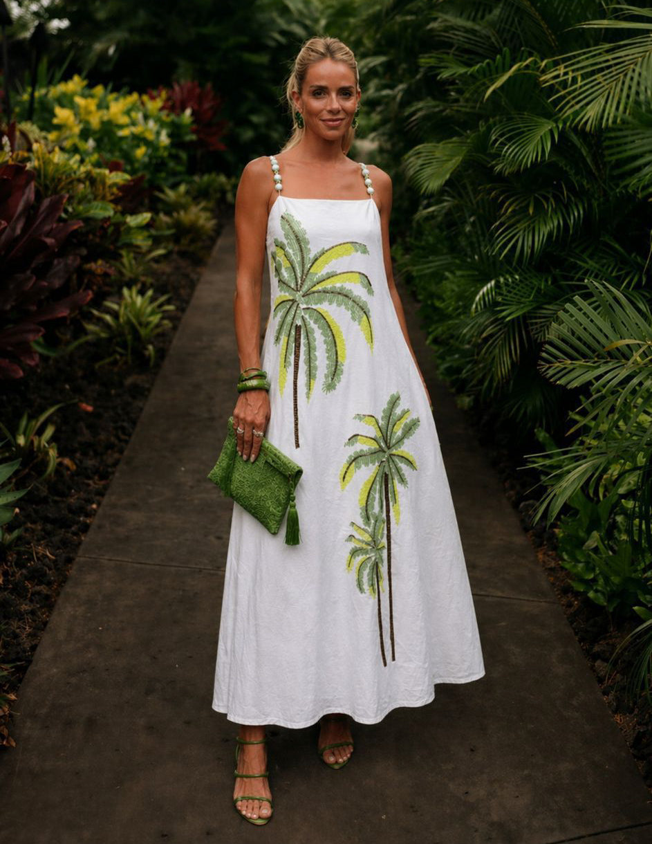 White embroidered dress