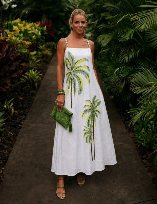 White embroidered dress