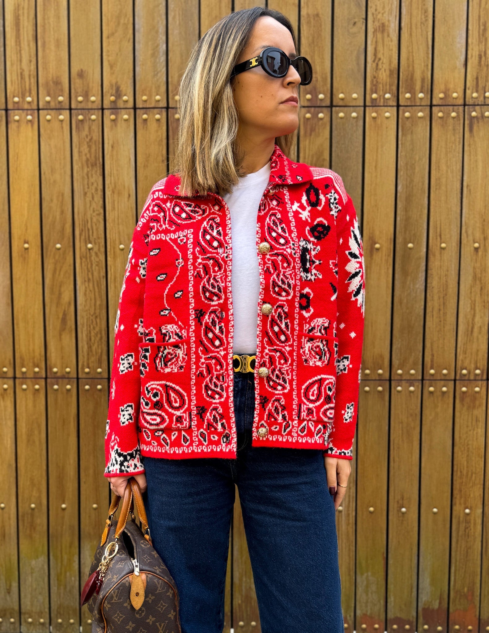 Cashmere jacket with bandana pattern - LAST UNITS JOY