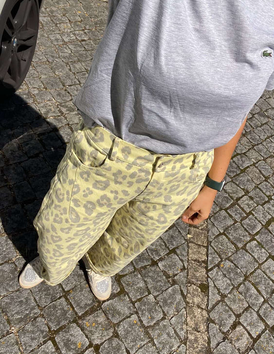 Animal print trousers