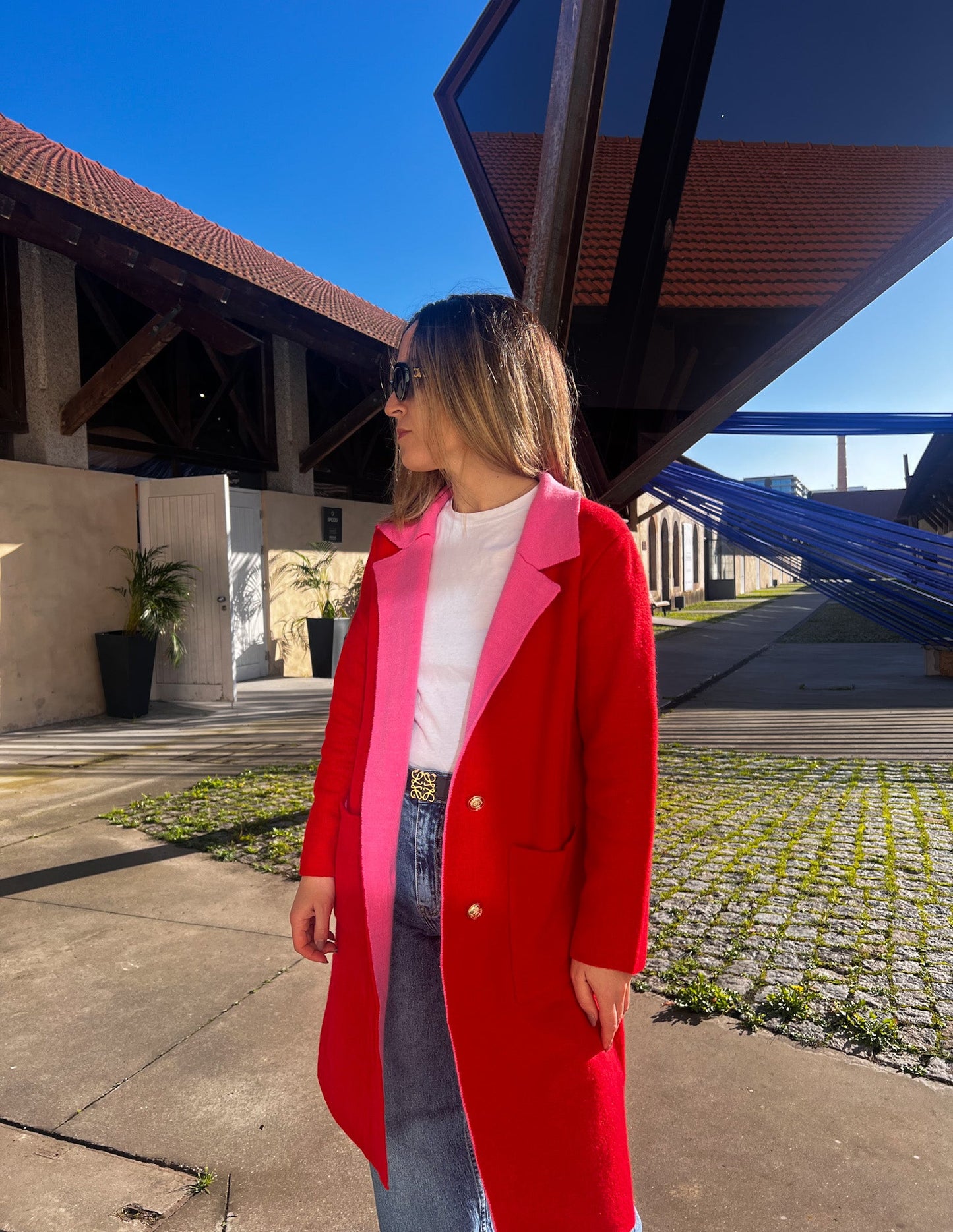 Pink & Red Cashmere jacket JOY