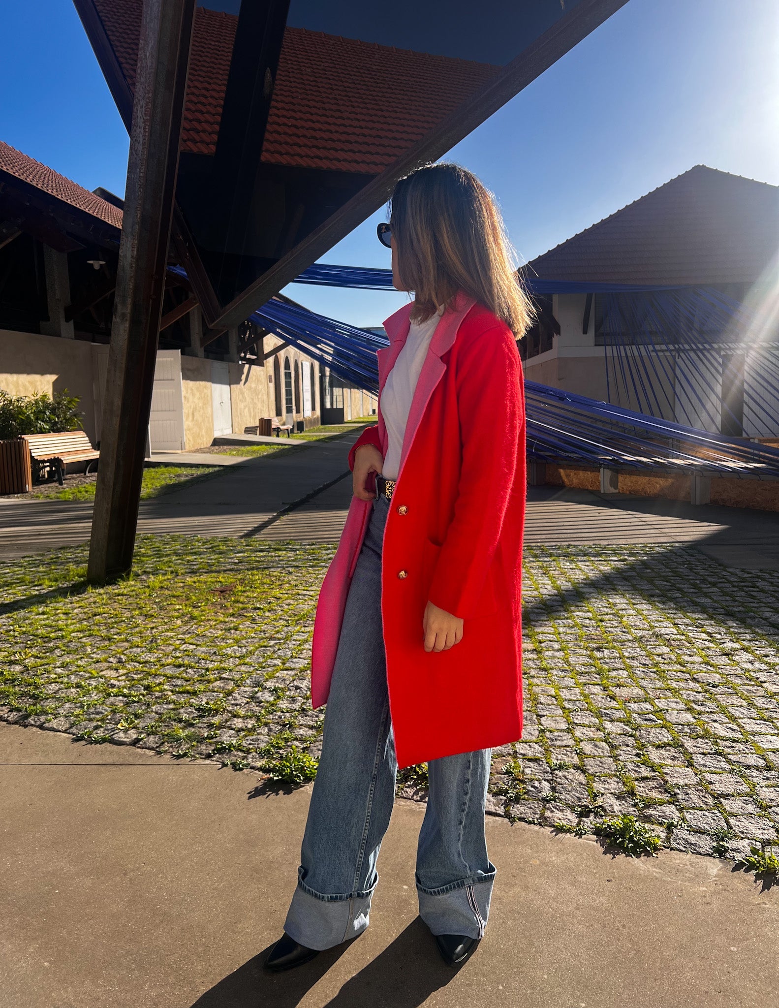 Pink & Red Cashmere jacket JOY