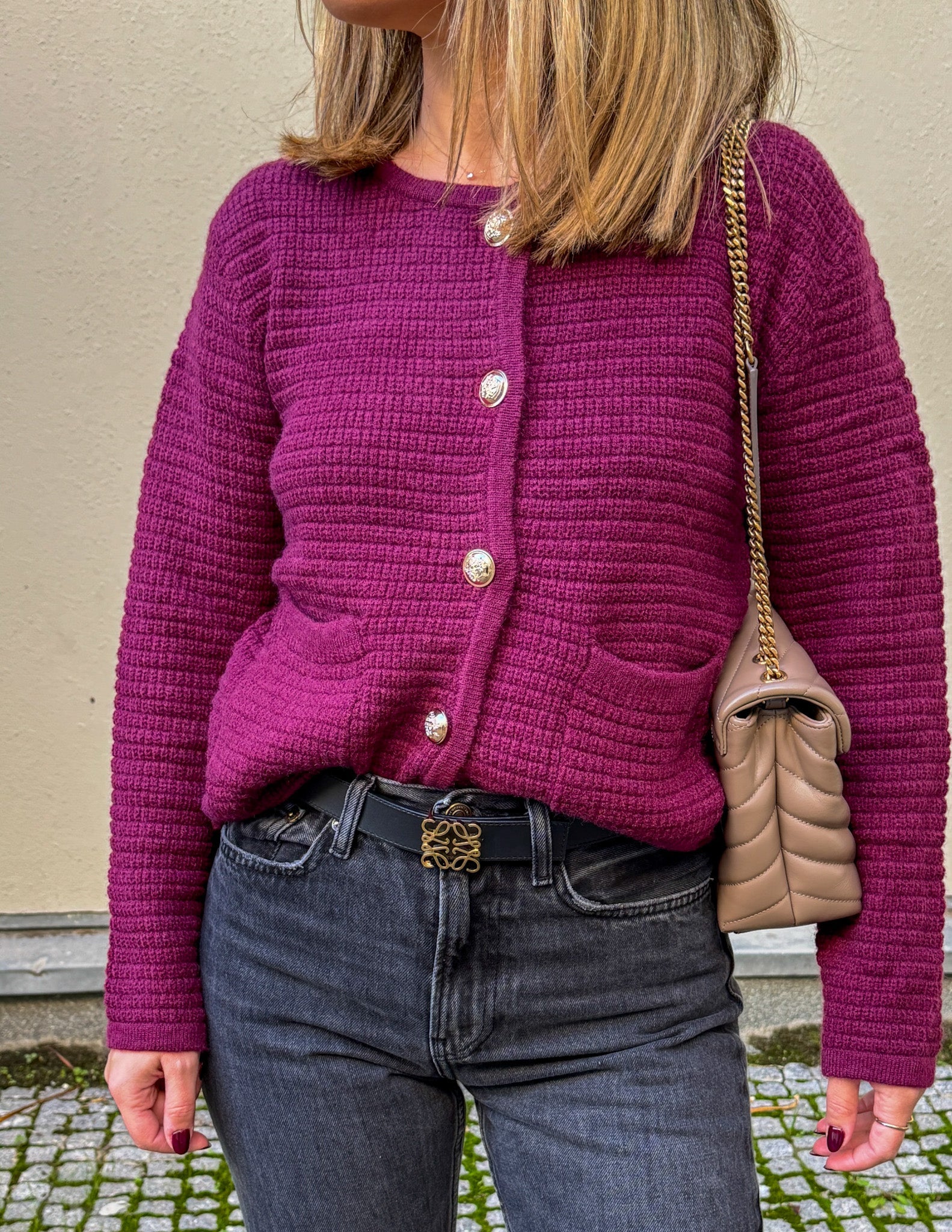 Plum cardigan JOY