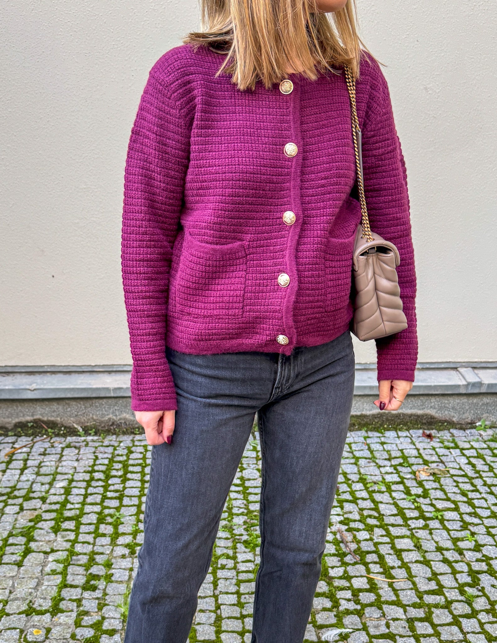 Plum cardigan JOY