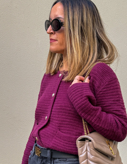 Plum cardigan JOY