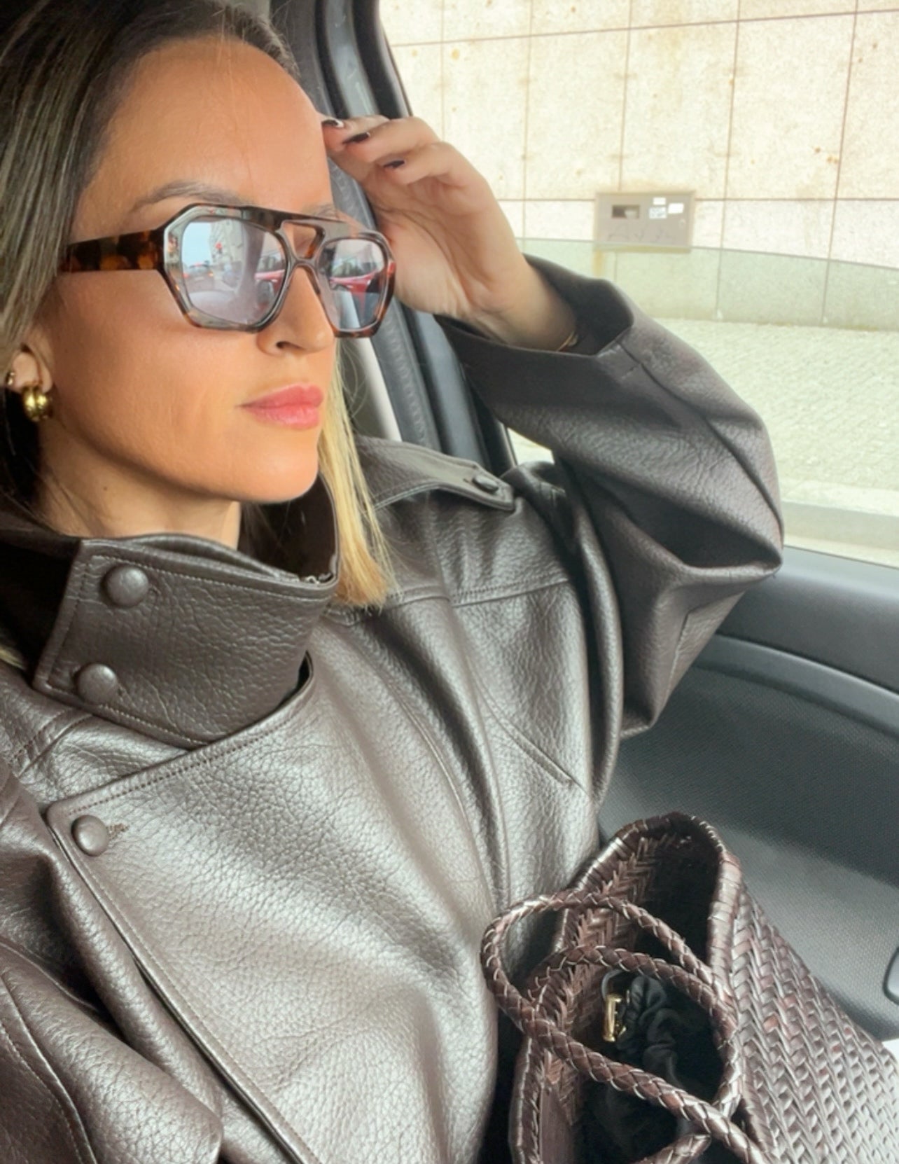 Faux leather jacket in brown - envios 06/10