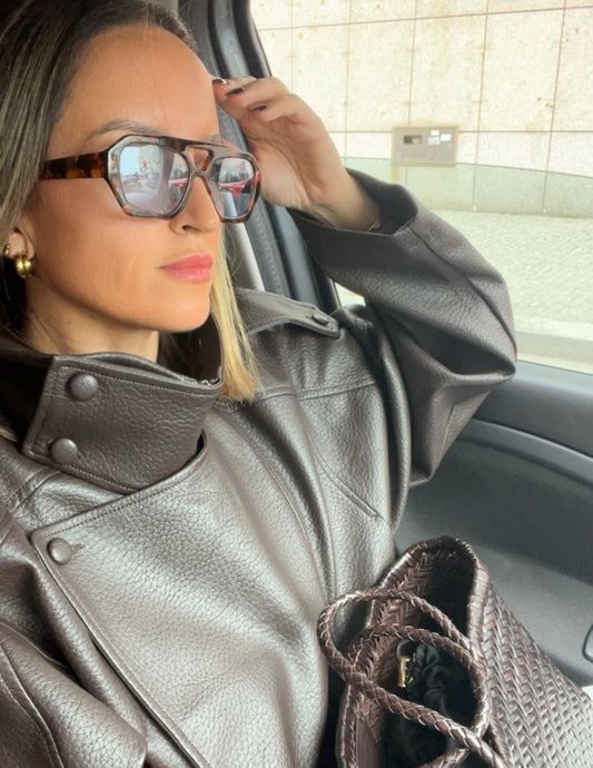 Faux leather jacket in brown - envios 06/10