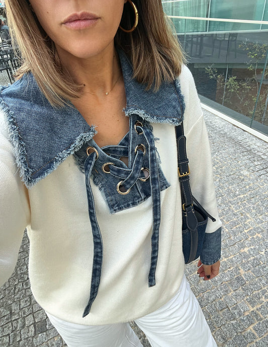 Camisola com ganga