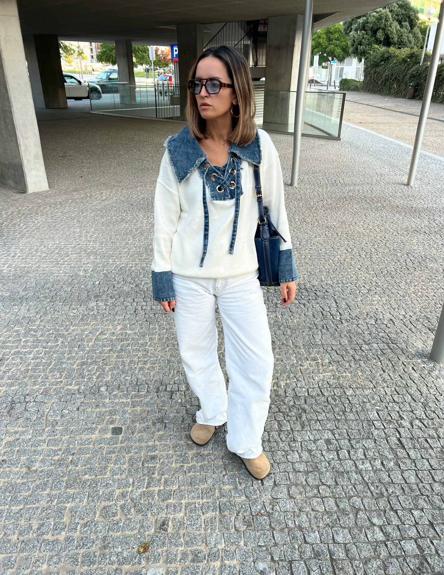 Camisola com ganga