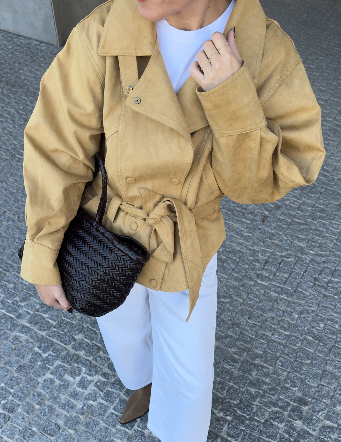 Faux suede jacket