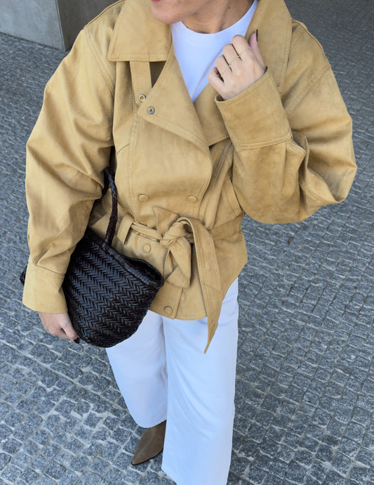Faux suede jacket
