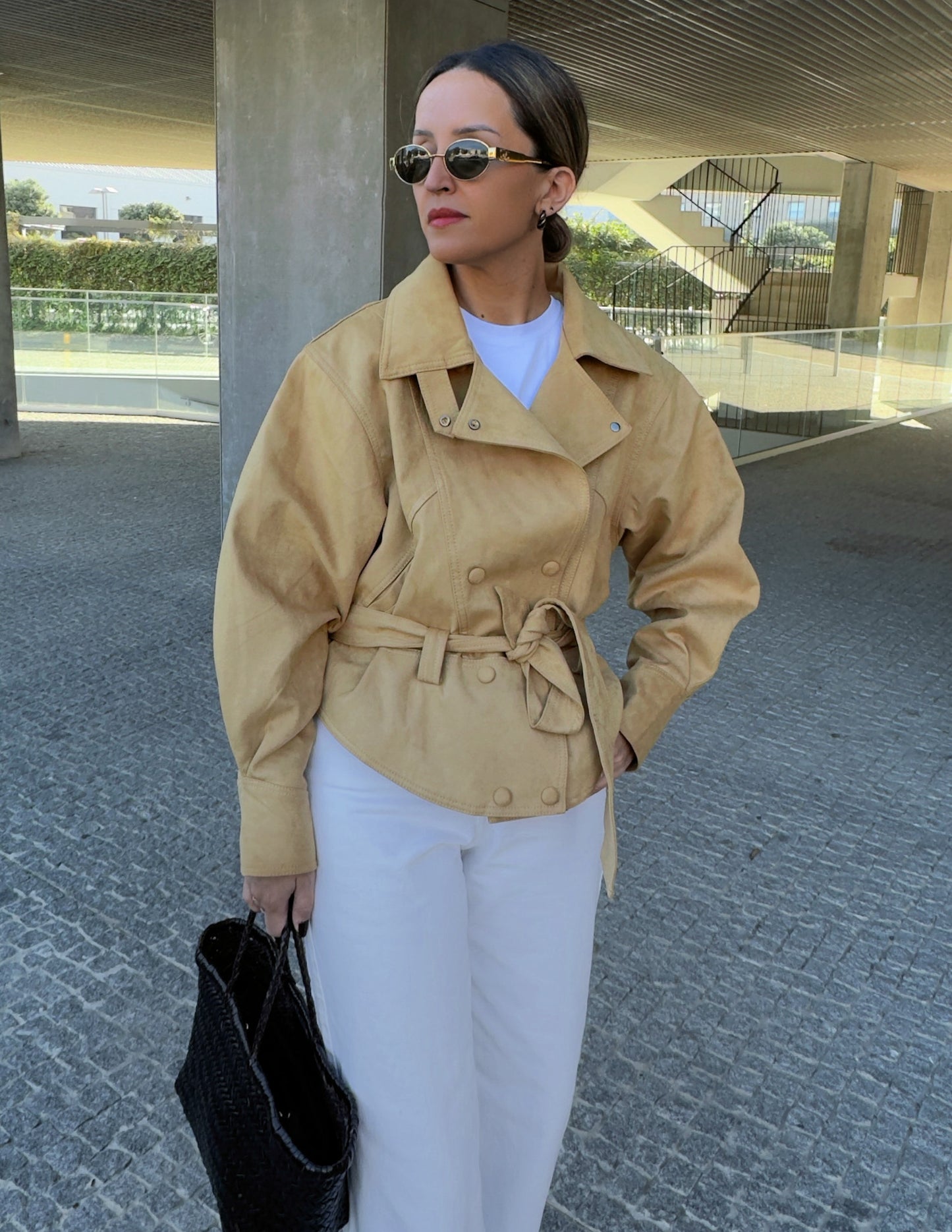 Faux suede jacket