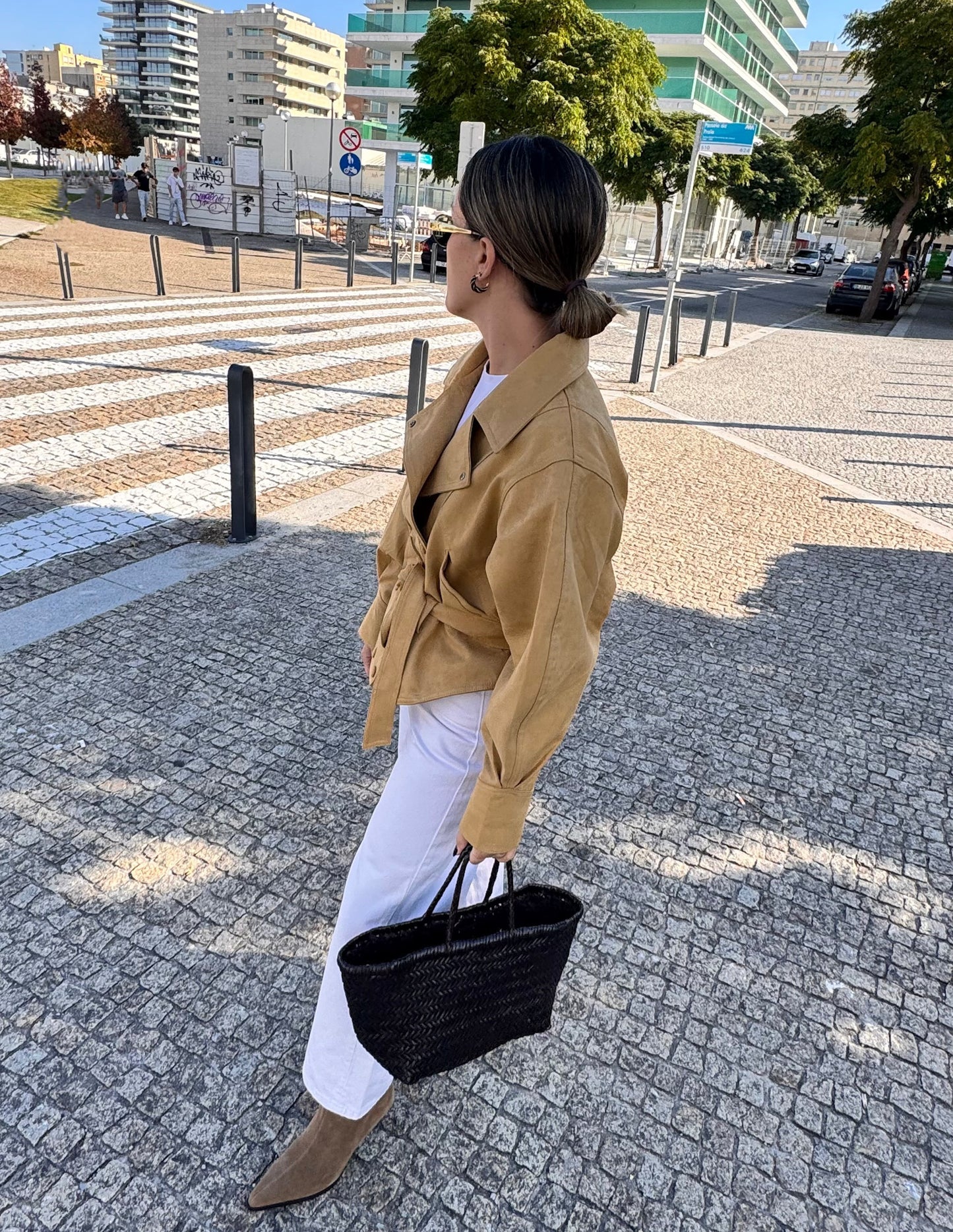 Faux suede jacket