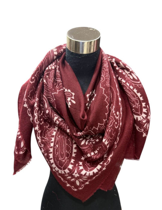 Echarpe bandana em bordeaux